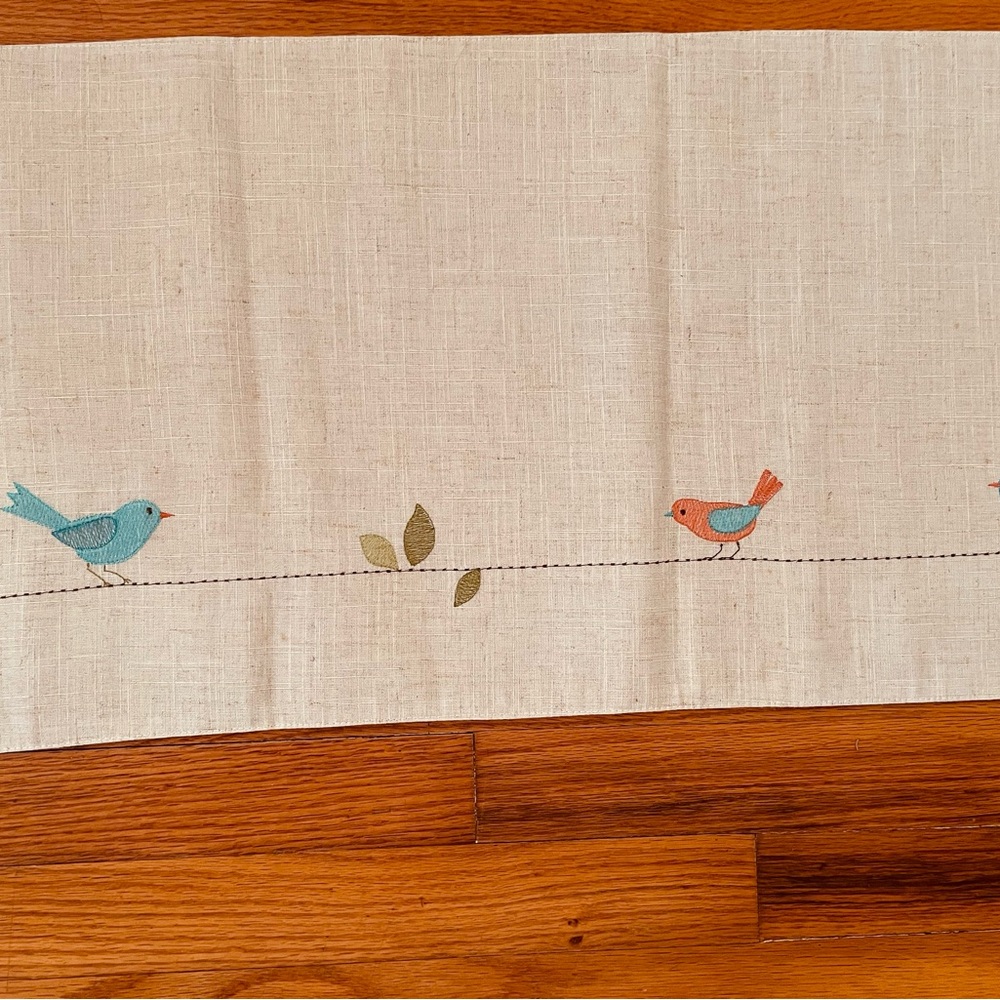 Linen Embroidered Table Runner - Picture 3 of 7